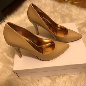 BCBG Nude Patent Leather Pumps